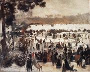 Skaters in the Bois de Boulogne Pierre Renoir